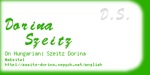 dorina szeitz business card